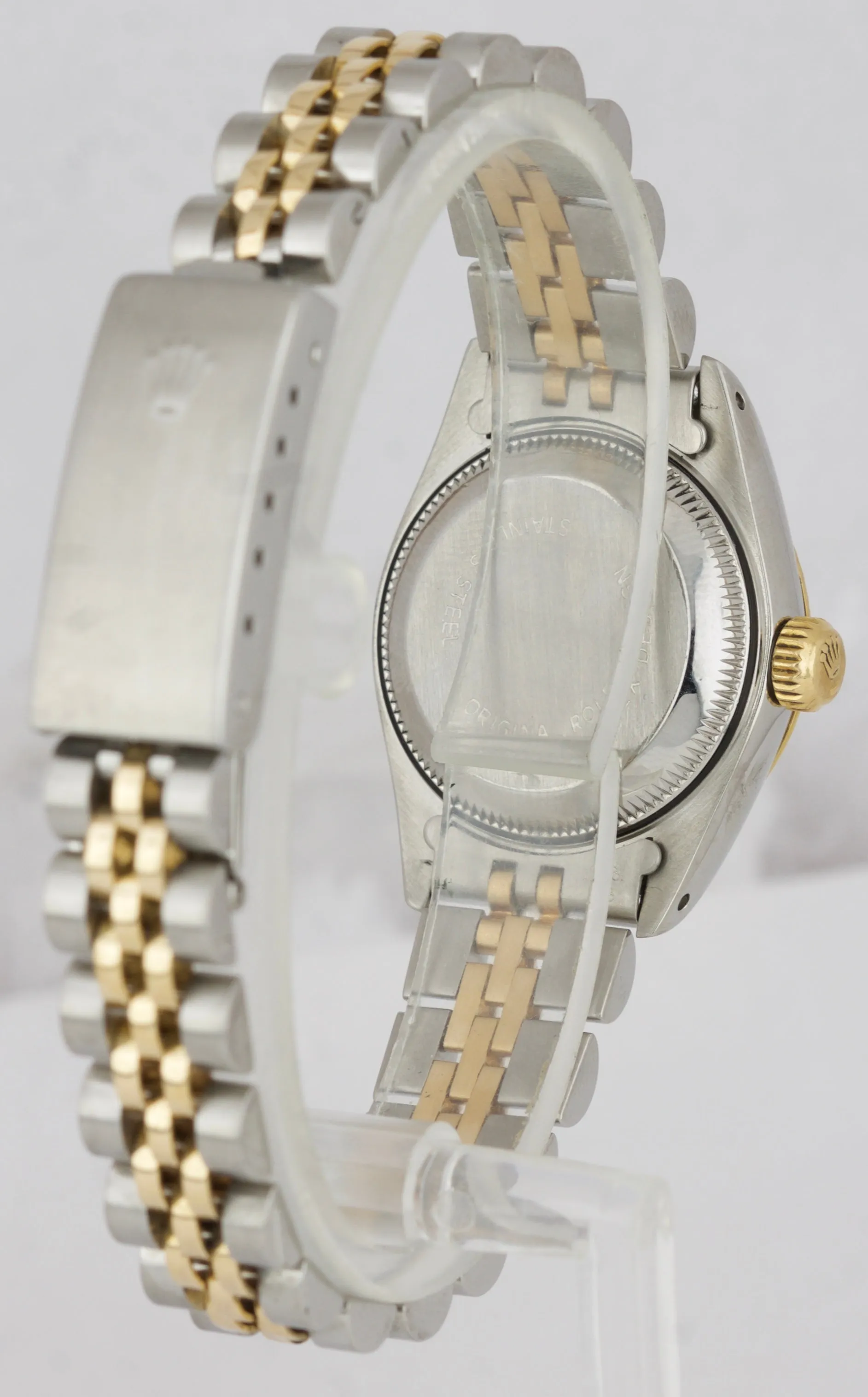 Ladies Rolex DateJust 26mm 69173 Cream Pyramid 18K Two-Tone Gold Jubilee Watch