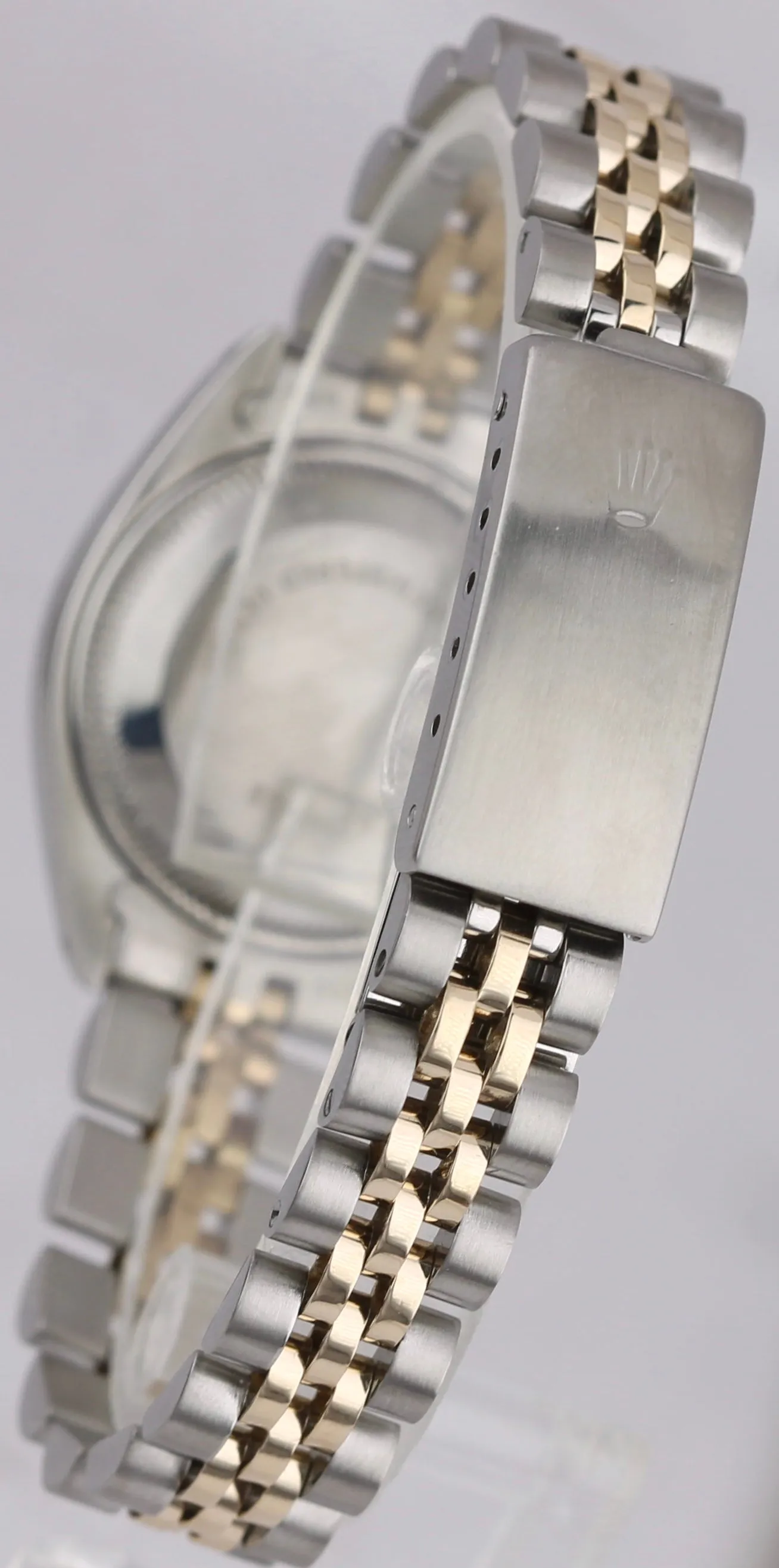 Ladies Rolex DateJust 6916 Green Diamond 26mm Two-Tone Gold Steel Jubilee Watch