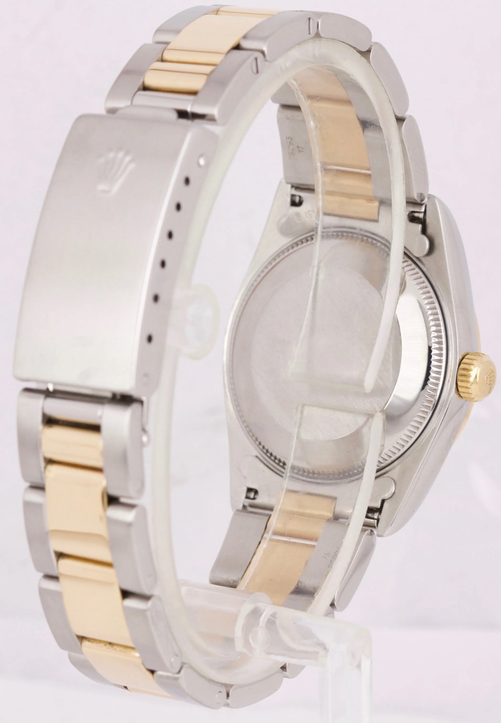 Ladies Rolex DateJust Midsize Black Two-Tone 31mm Smooth Steel Gold 78243 Watch
