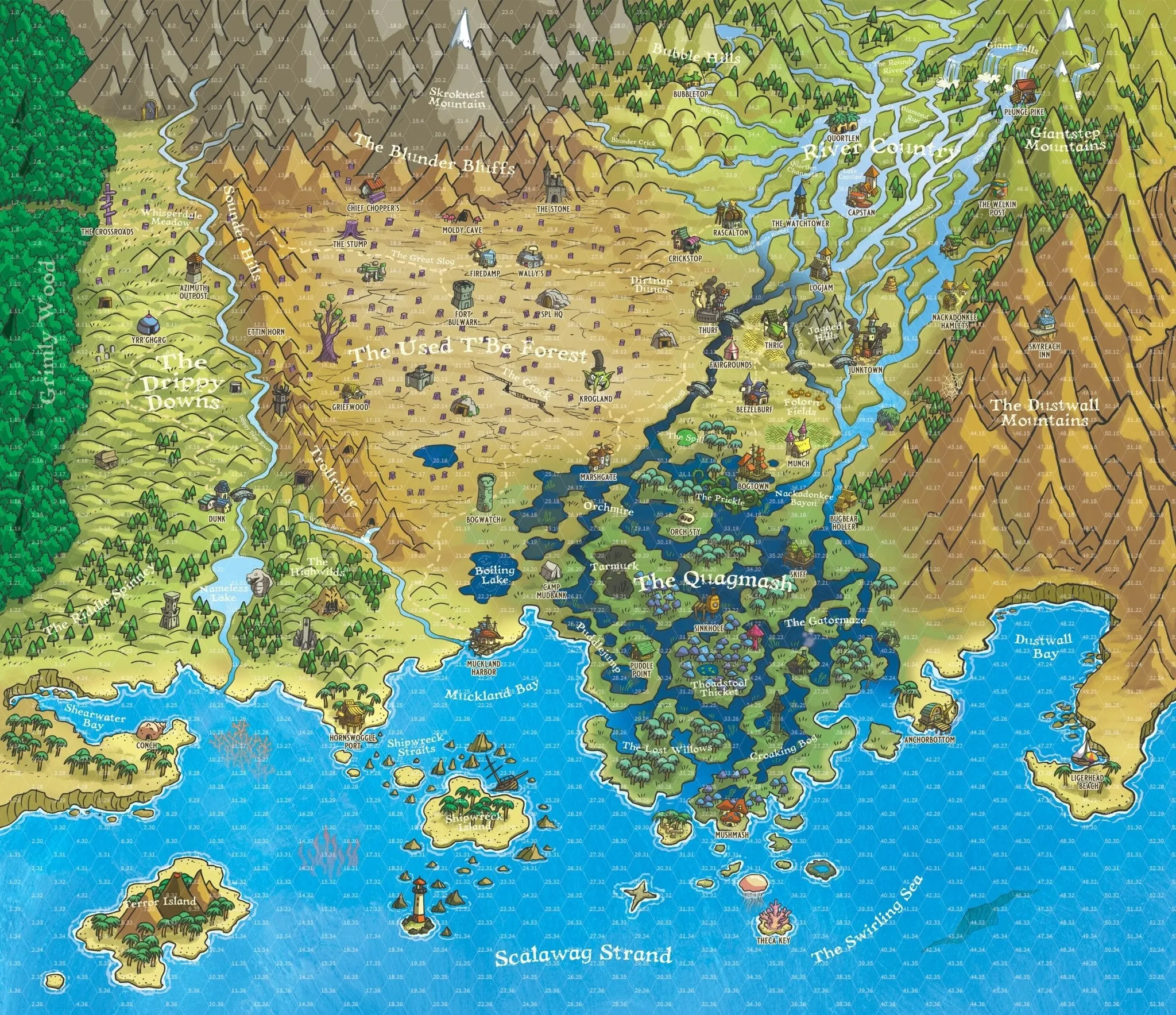 Land of Eem - The Mucklands Map