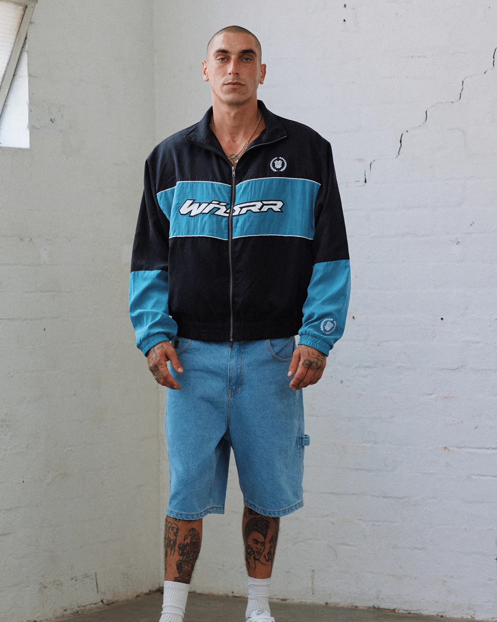 LANEAWAY SPORTS JACKET - BLACK/DUSK BLUE