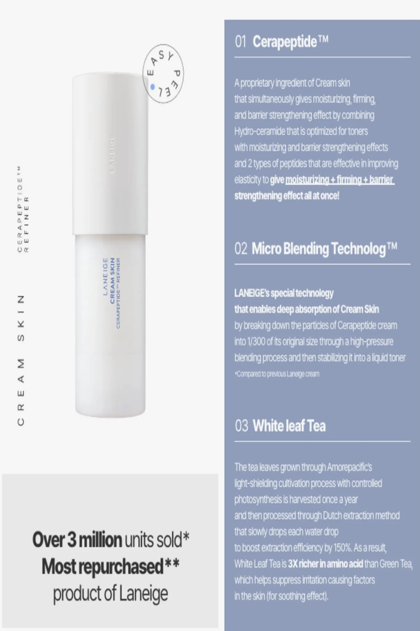 Laneige - Cream Skin Cerapeptide Refiner Cream Toner MINI
