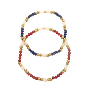 Lapis lazuli bracelet set