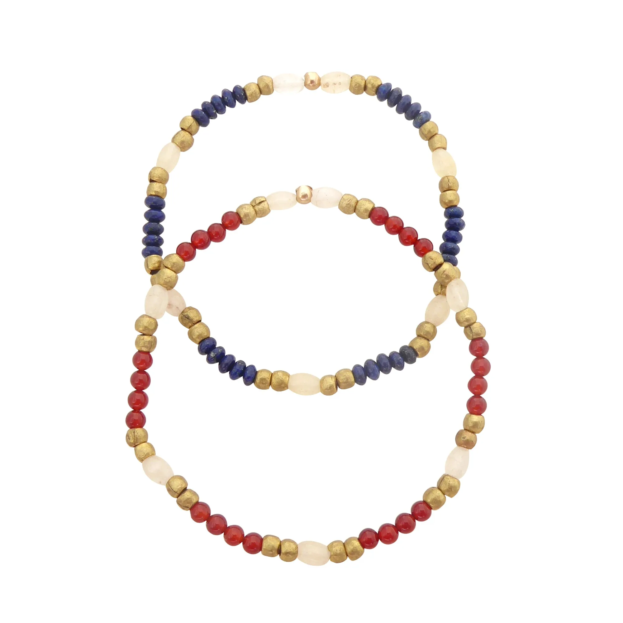 Lapis lazuli bracelet set
