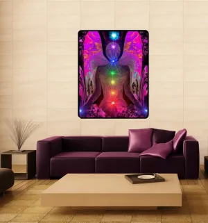 Large Chakra Art Angel Tapestry - "Balance Within Chaos"