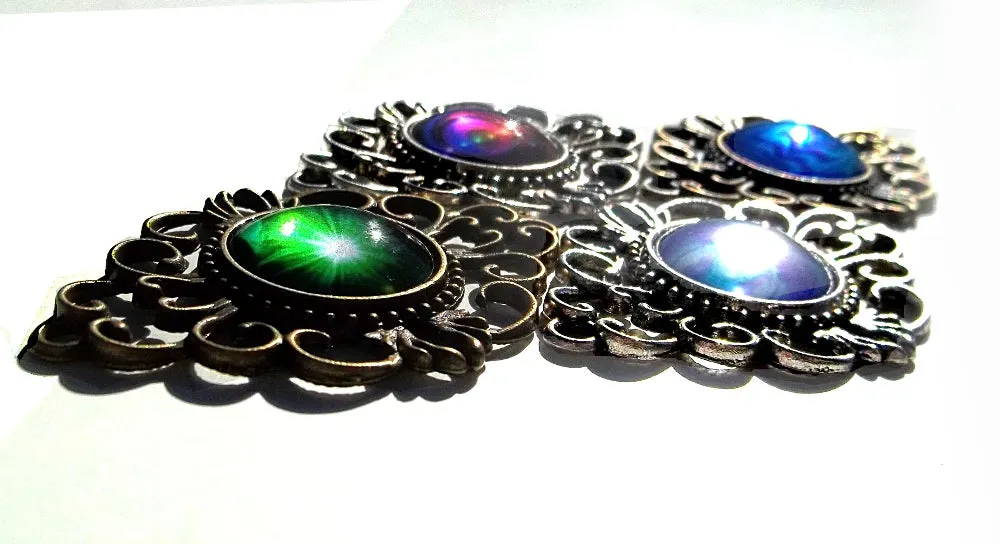 Large Diamond Shaped Necklace, Heart Chakra Jewelry, Bohemian Pendant "Angel Heart"