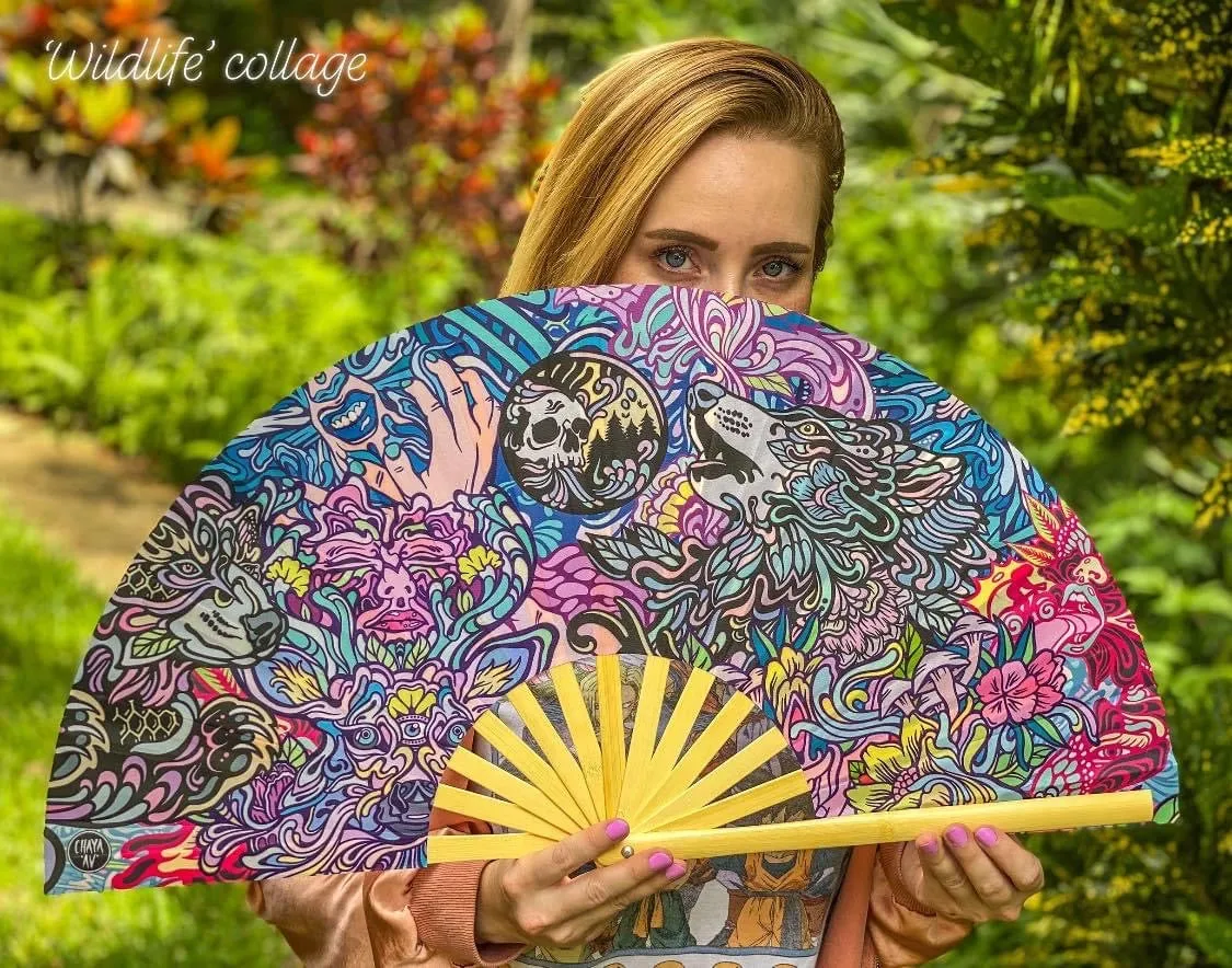 LARGE HAND FANS (WITCHES & WILDLIFE)