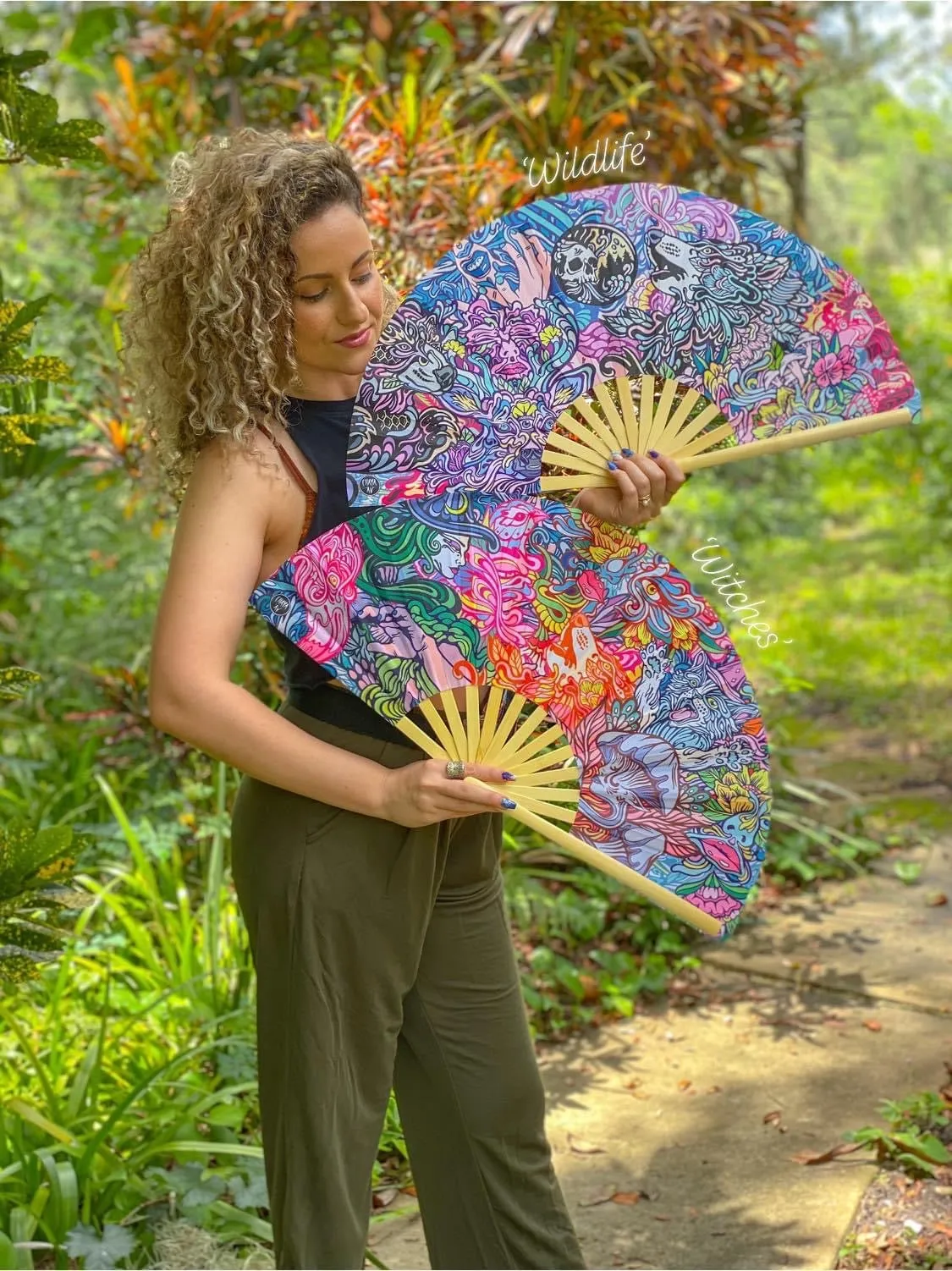 LARGE HAND FANS (WITCHES & WILDLIFE)