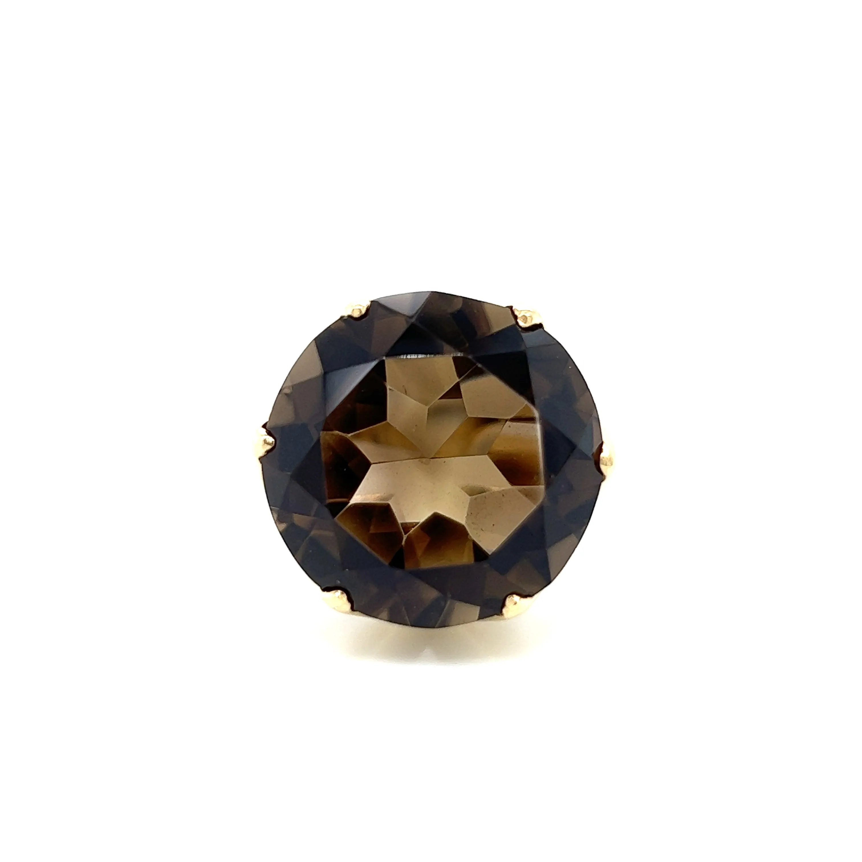 Large Smokey Quartz Ring 14k