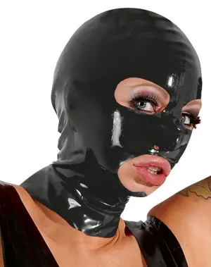 Late-X Rubber Fetish Mask - Latex Accessory for Hot Fetish Games