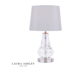 Laura Ashley Humby touch Lamp LA3756244-Q Crystal and Polished Nickel With Shade