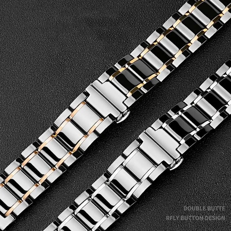Laurel - High Grade Black Ceramic Apple Watch Band