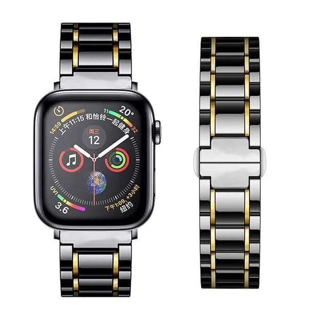 Laurel - High Grade Black Ceramic Apple Watch Band