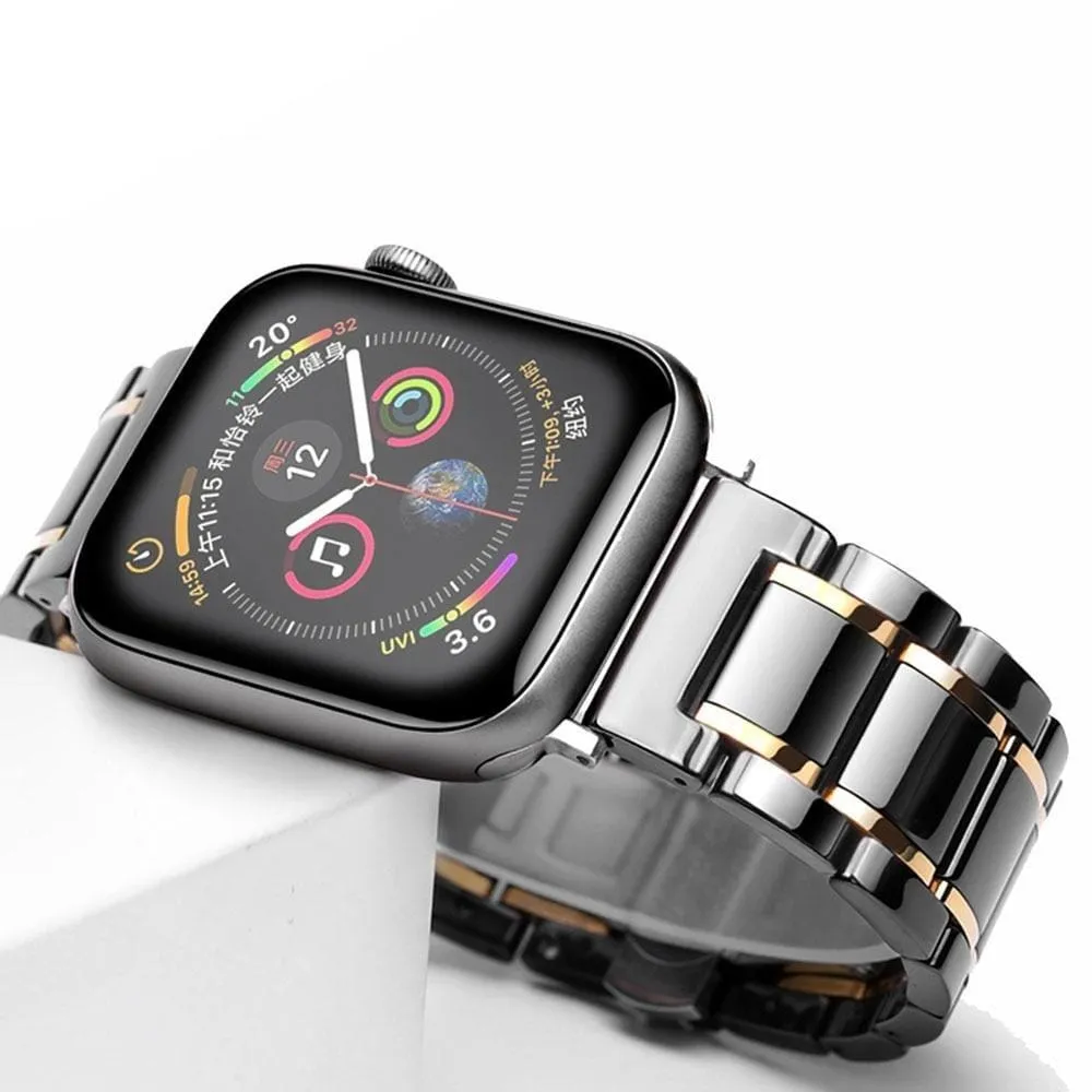 Laurel - High Grade Black Ceramic Apple Watch Band