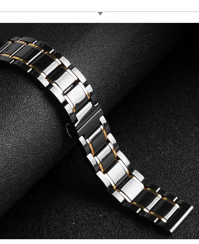 Laurel - High Grade Black Ceramic Apple Watch Band