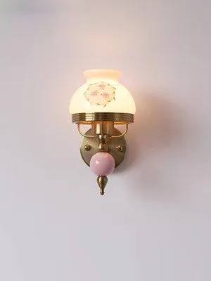 LE Rice White Glass Wall Lamp