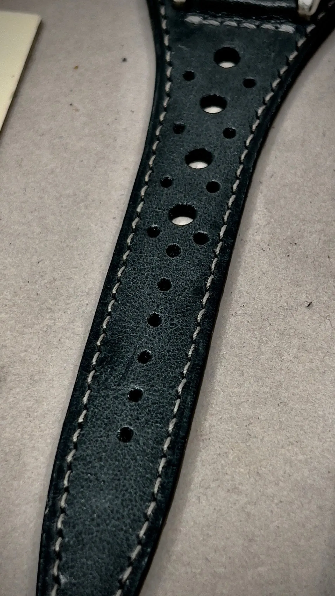 Leather Watch Band 20mm 21mm 19mm, Ralley Racing Watch Strap Band 22mm, Black Leather Wrist Watch Cuff Band, Christmas Gift Ideas