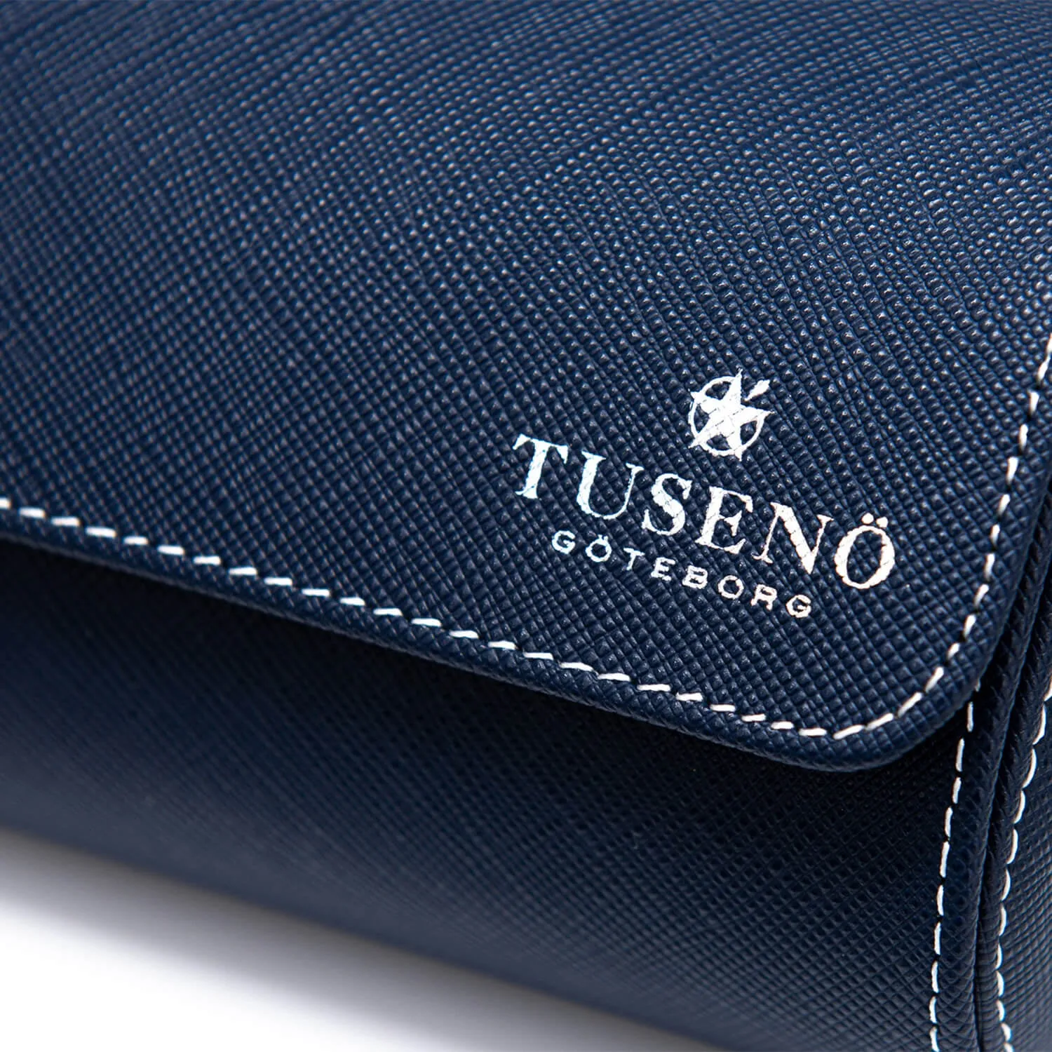 LEATHER WATCH ROLL – BLUE SAFFIANO