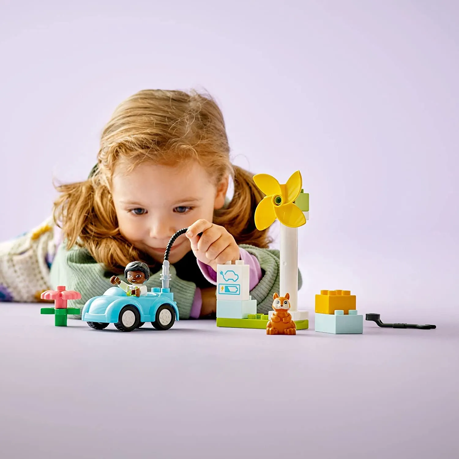 Lego Duplo Wind Turbine and Electric Car (10985)
