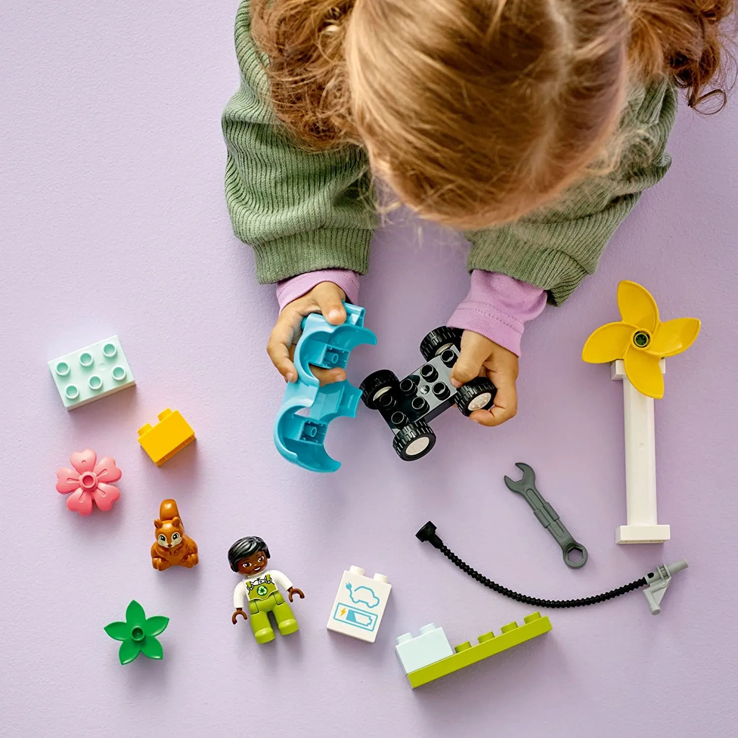 Lego Duplo Wind Turbine and Electric Car (10985)