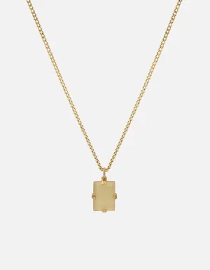 Lennox Quartz Necklace, Gold Vermeil