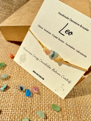 Leo Zodiac Gemstone Bracelet