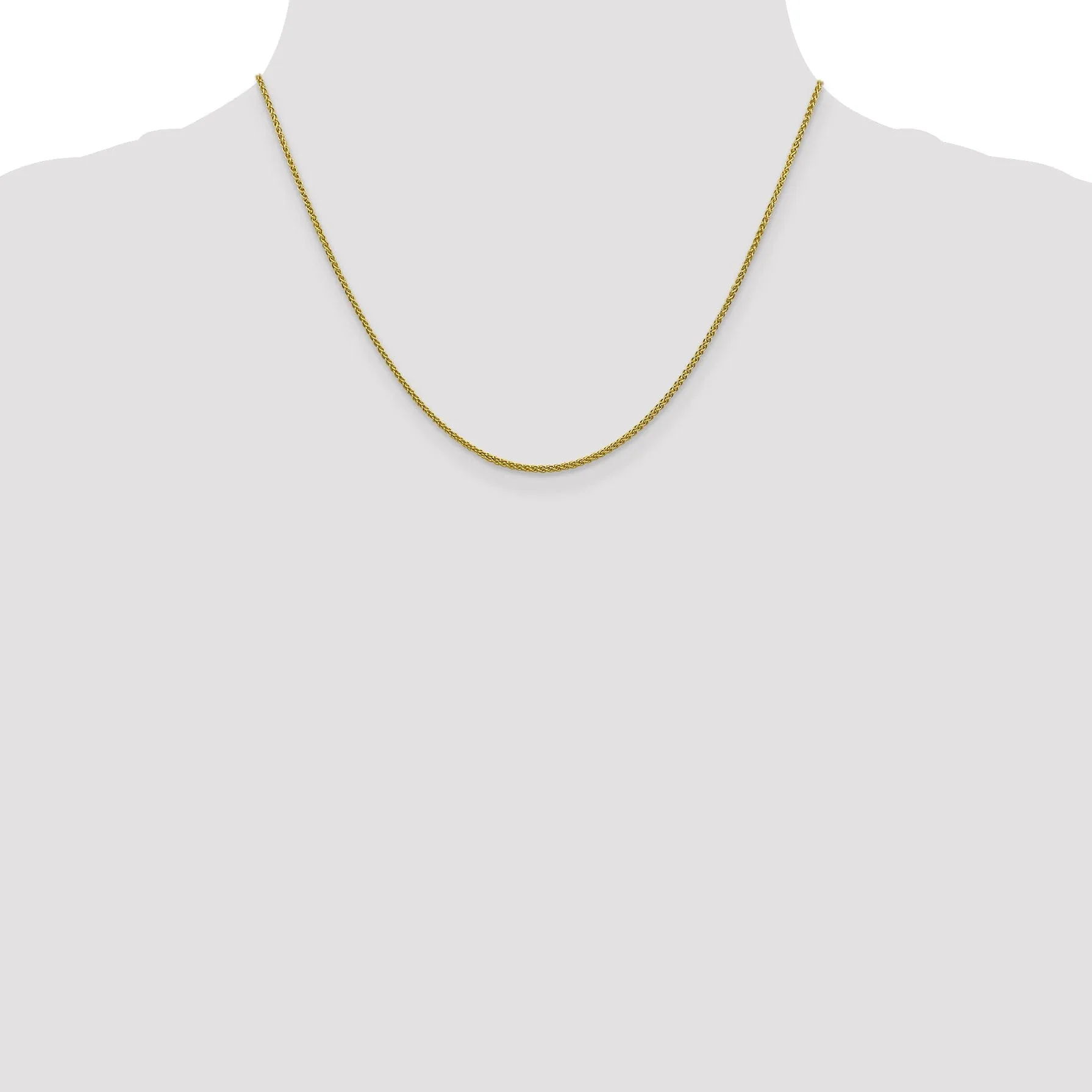 Leslie 10k Yellow Gold 1.5mm Spiga Wheat Chain