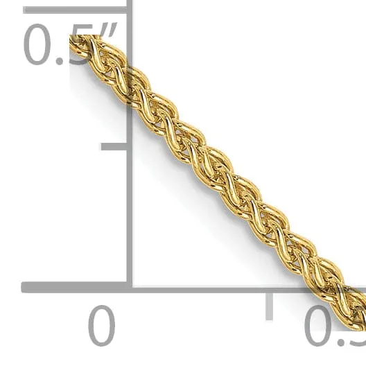 Leslie 10k Yellow Gold 1.5mm Spiga Wheat Chain