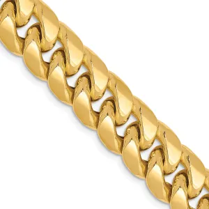 Leslie 10k Yellow Gold 9.3 mm Miami Cuban Chain