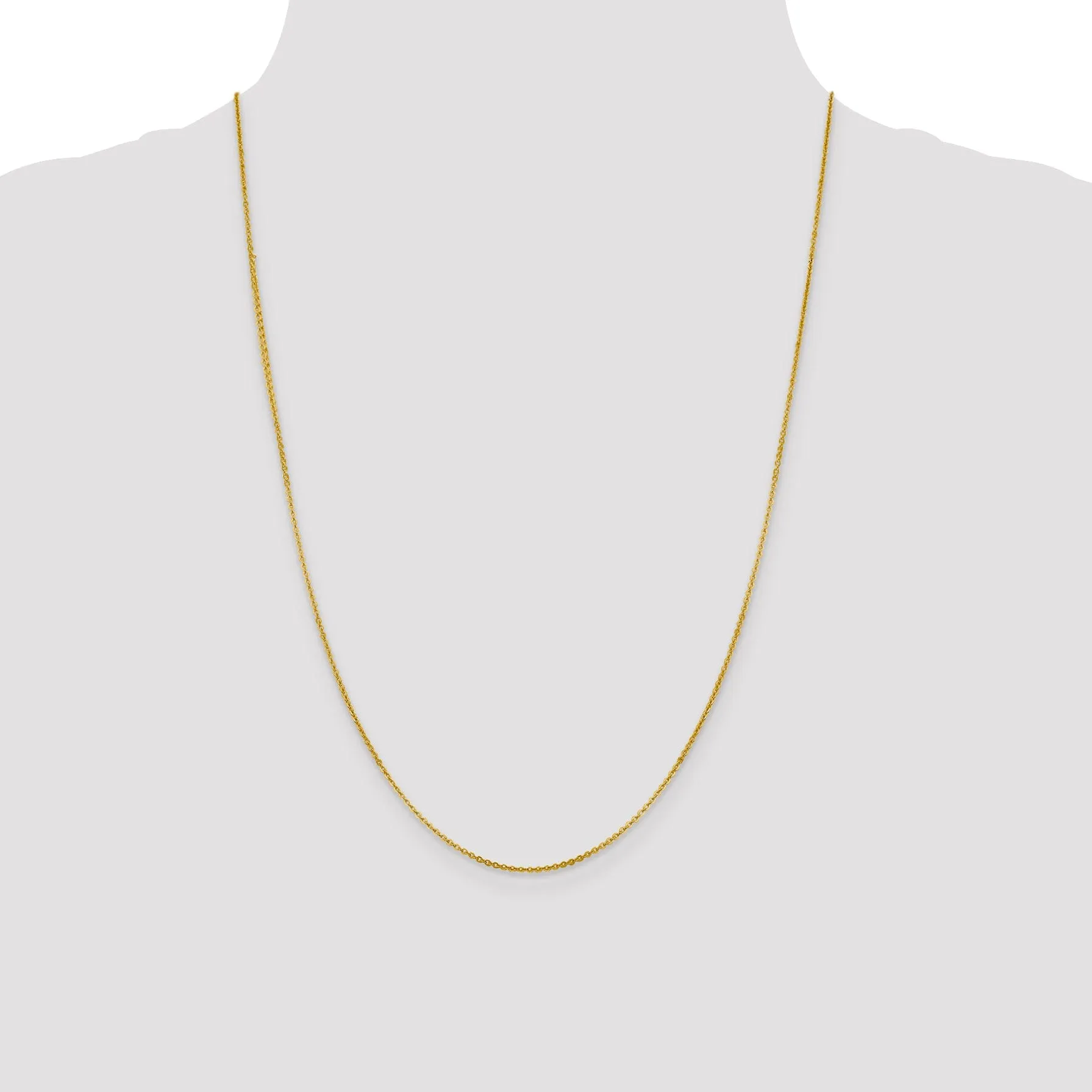 Leslie 14k Yellow Gold 1.4 mm Flat Cable Chain
