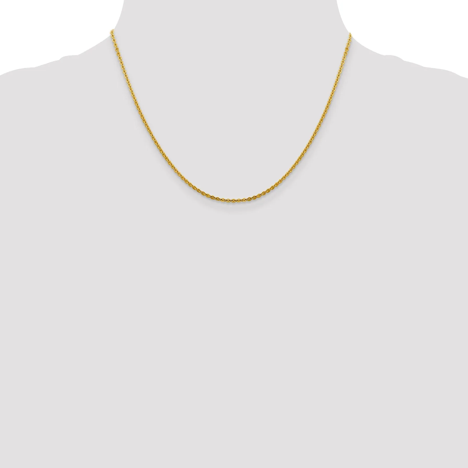 Leslie 14k Yellow Gold 1.95 mm Flat Cable Chain