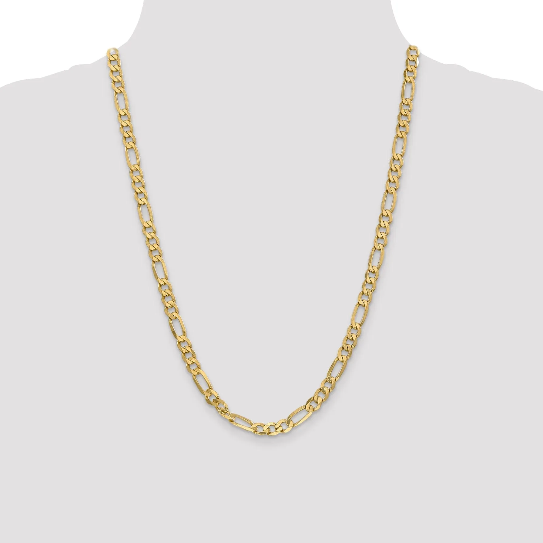 Leslie 14k Yellow Gold 6.25mm Flat Figaro Chain