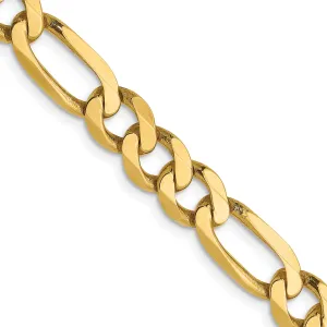 Leslie 14k Yellow Gold 6.25mm Flat Figaro Chain