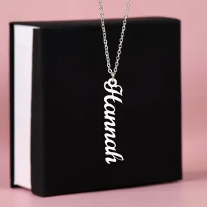 Let's Get Vertical Name Necklace