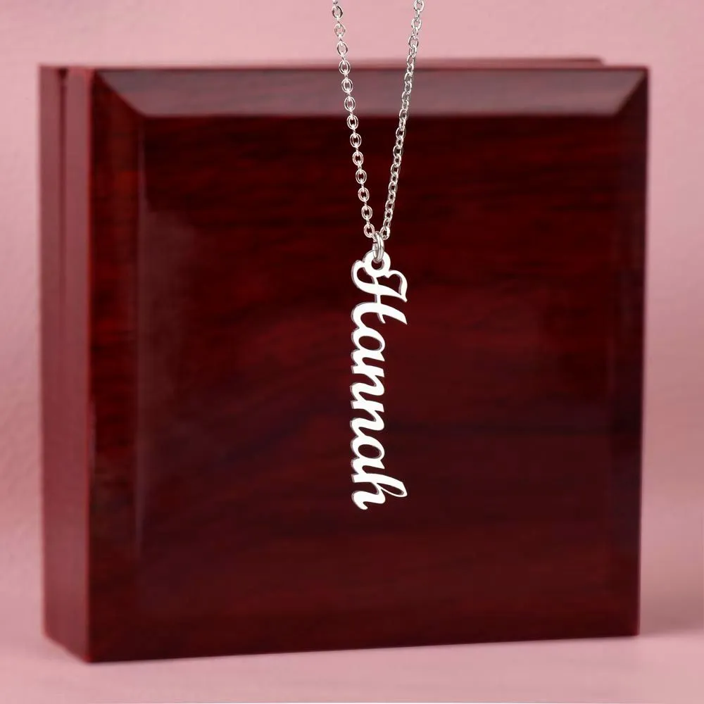 Let's Get Vertical Name Necklace