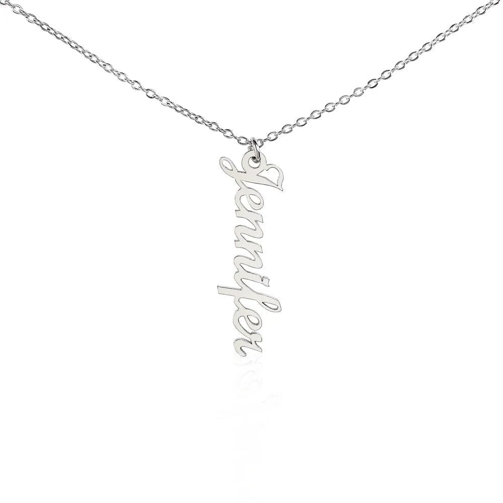 Let's Get Vertical Name Necklace