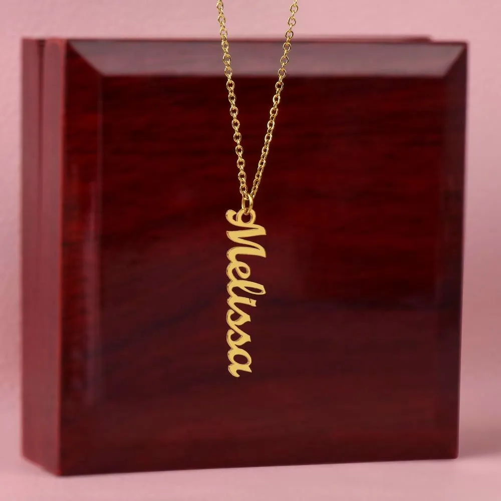 Let's Get Vertical Name Necklace