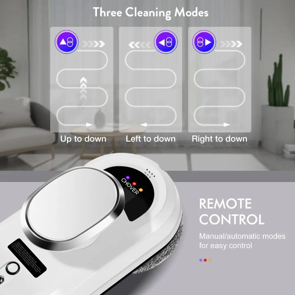 Liectroux YW509 Window Cleaning Robot | Smart Glass Cleaner with Dual Water Spray and Laser Sensor | for Glass, Mirrors & Tiles with Dual Water Spray