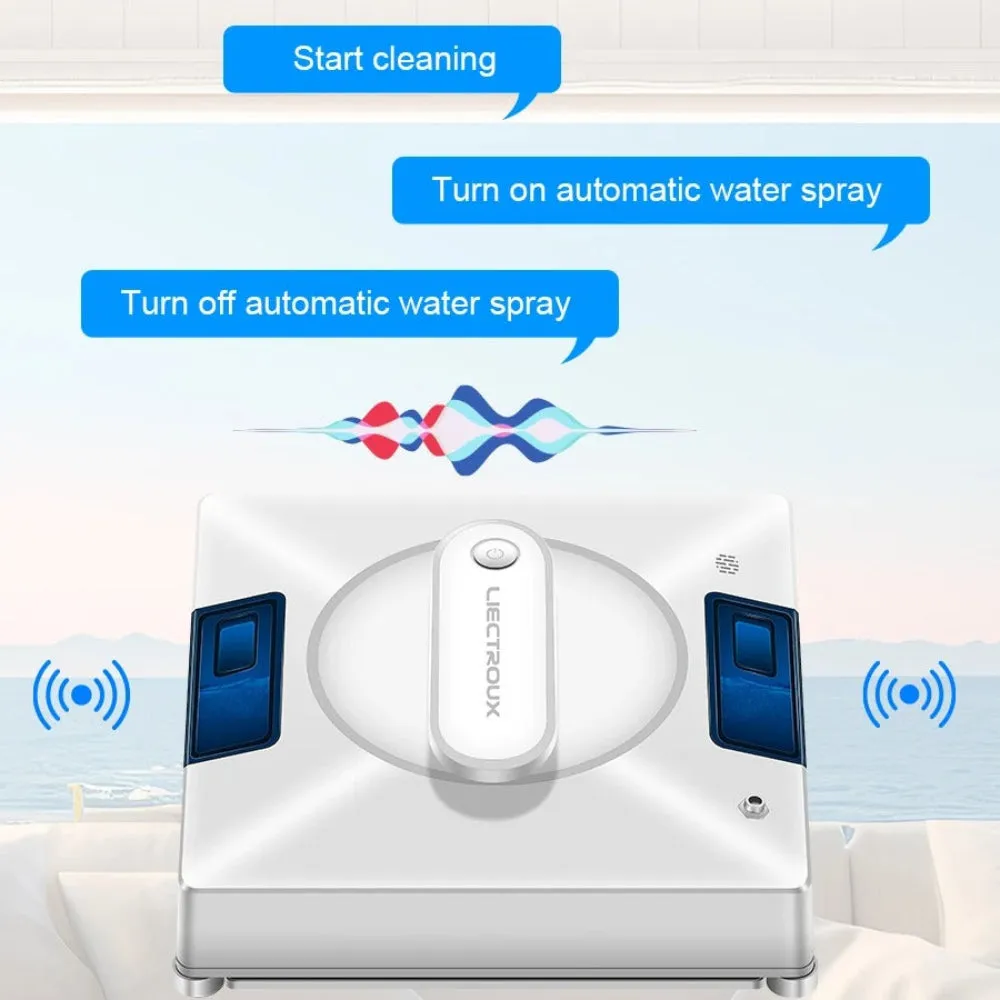 Liectroux YW509 Window Cleaning Robot | Smart Glass Cleaner with Dual Water Spray and Laser Sensor | for Glass, Mirrors & Tiles with Dual Water Spray