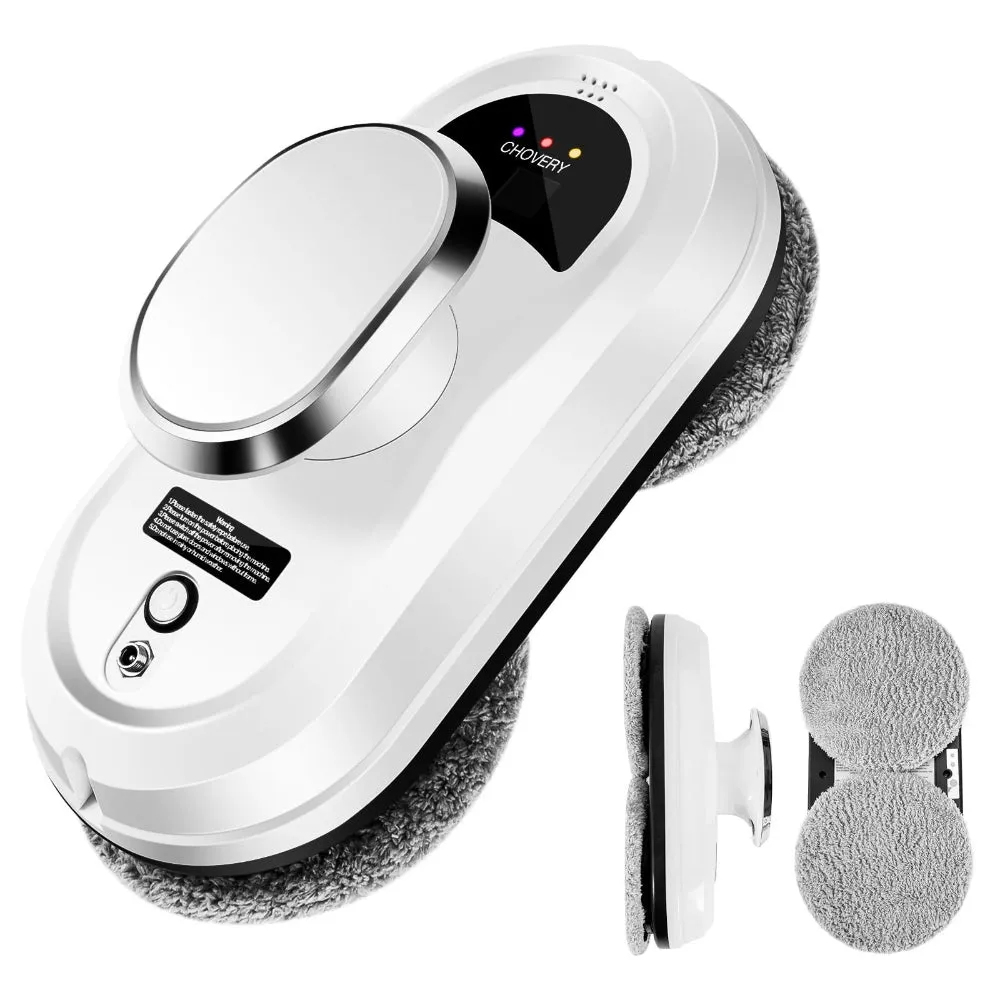 Liectroux YW509 Window Cleaning Robot | Smart Glass Cleaner with Dual Water Spray and Laser Sensor | for Glass, Mirrors & Tiles with Dual Water Spray
