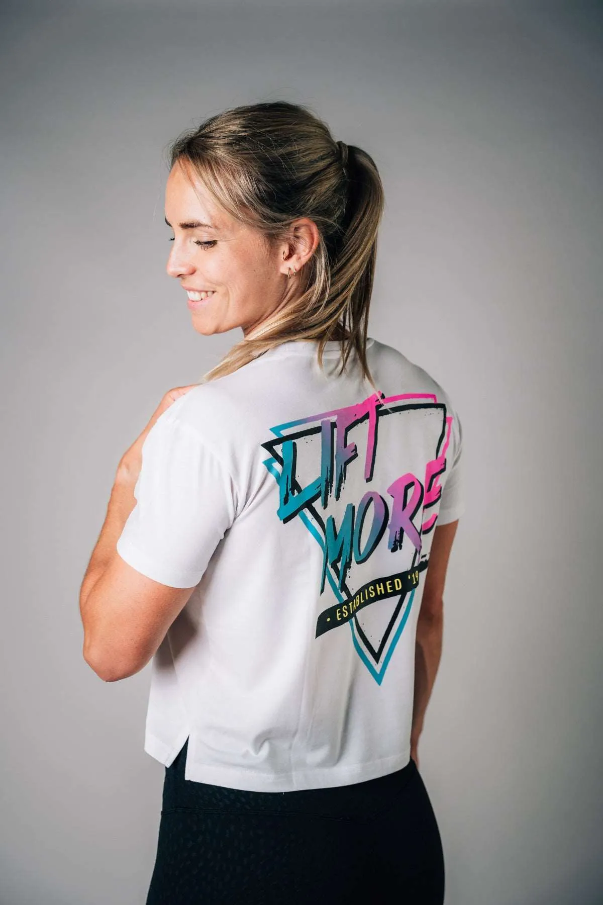 Lift More Sport Crop Top | Miami White