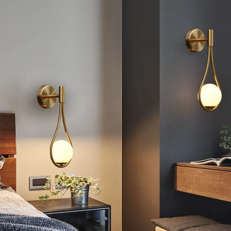 Light Luxury Brass Wall Lamp
