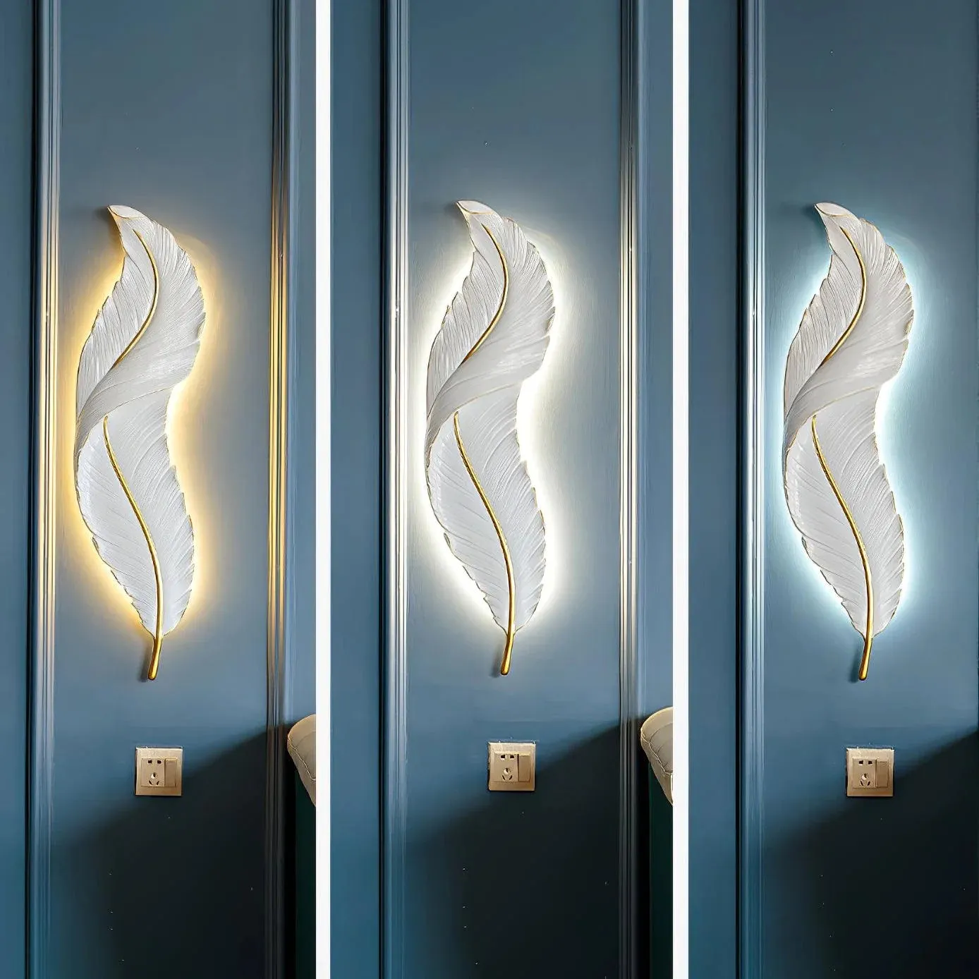 Light Luxury Feather Wall Lamp