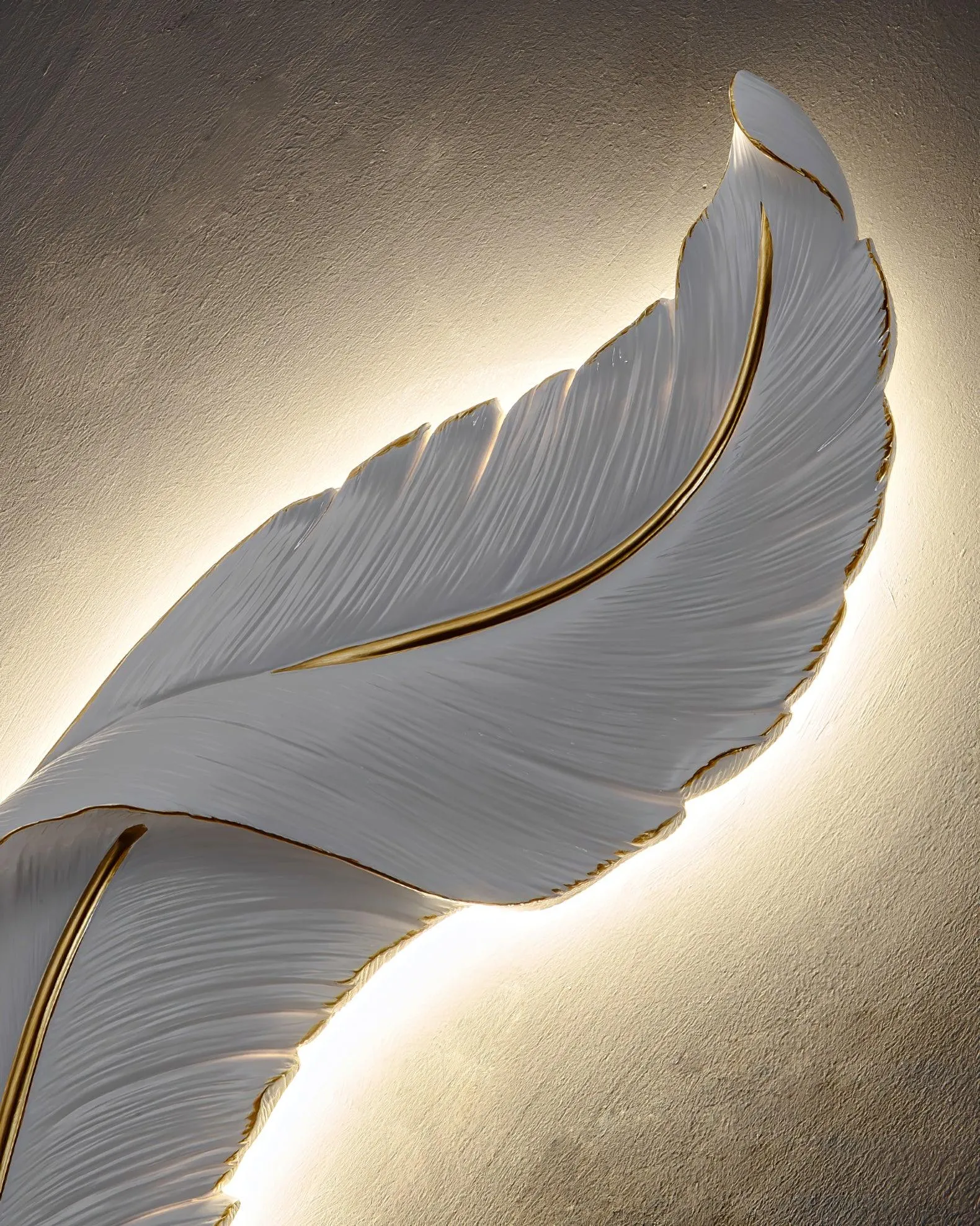 Light Luxury Feather Wall Lamp