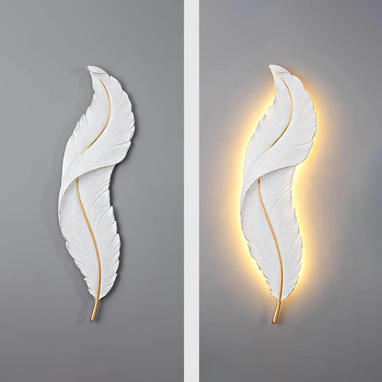 Light Luxury Feather Wall Lamp