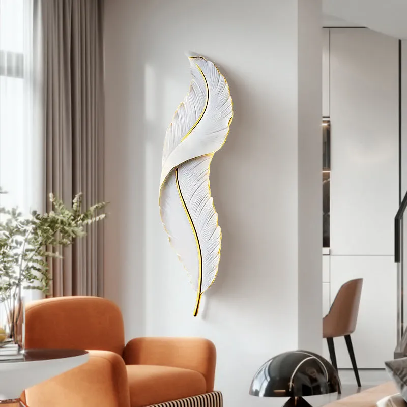 Light Luxury Feather Wall Lamp
