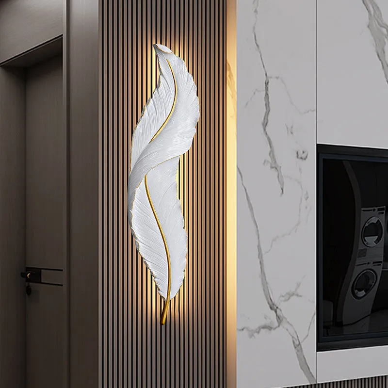 Light Luxury Feather Wall Lamp