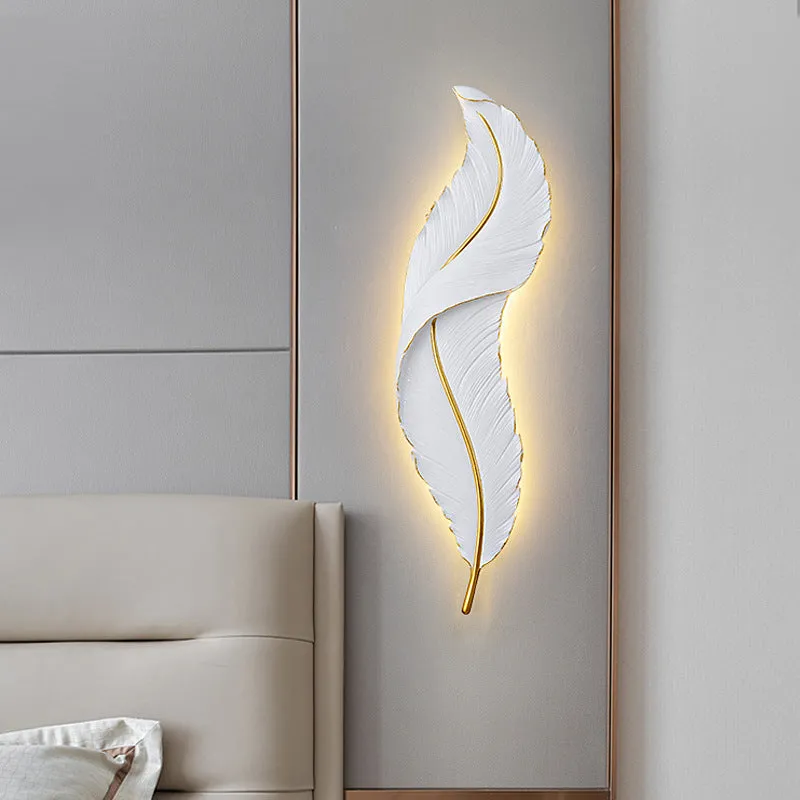 Light Luxury Feather Wall Lamp