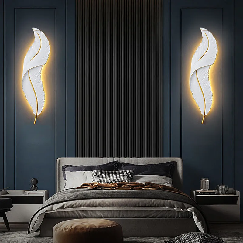 Light Luxury Feather Wall Lamp