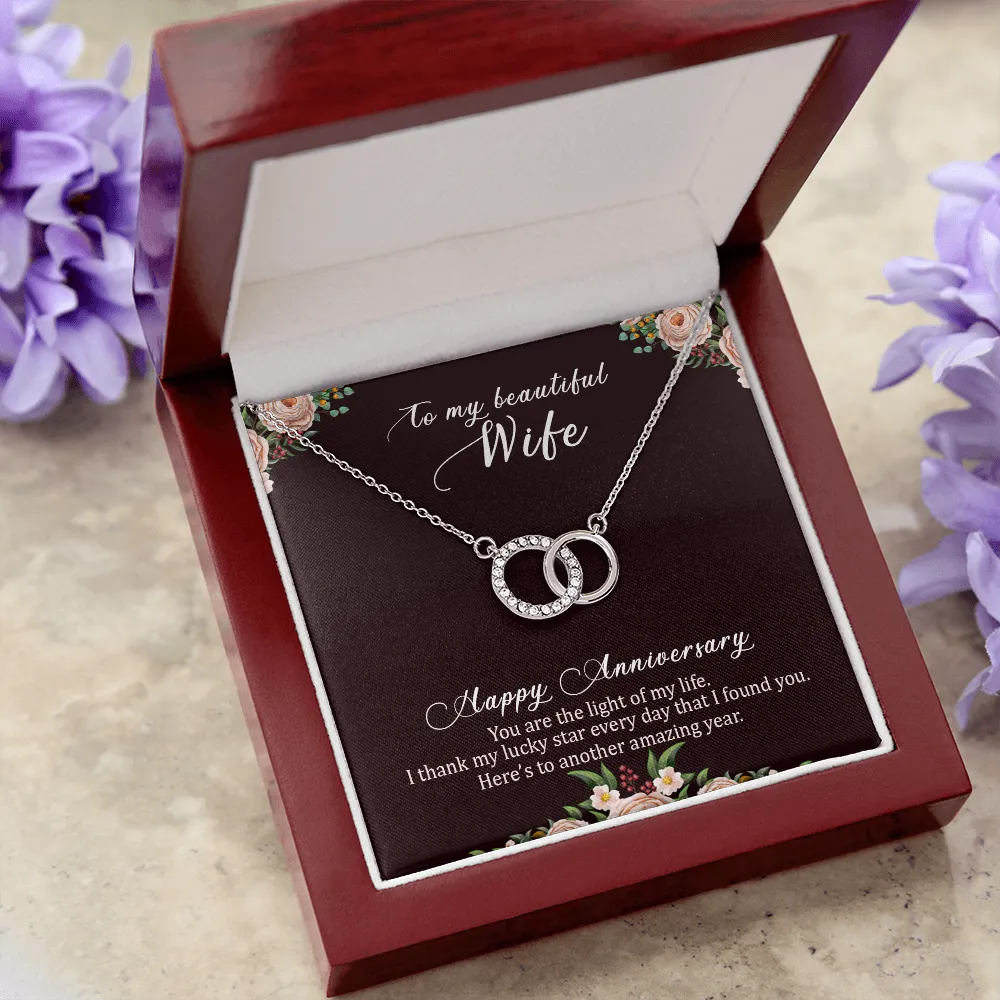 Light of my life-Perfect Pair Anniversary Necklace for Wife